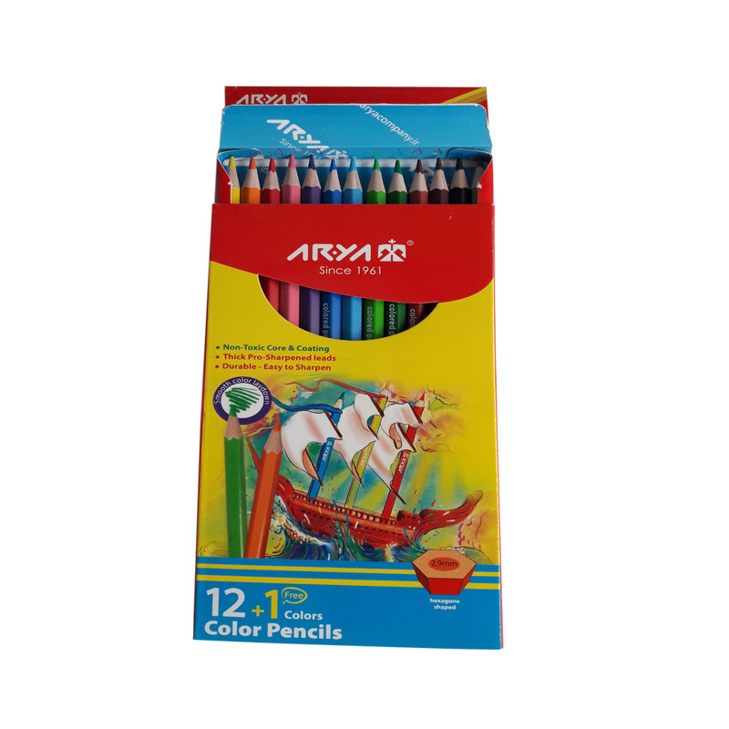مداد رنگی 12 رنگ آریا کد 005
