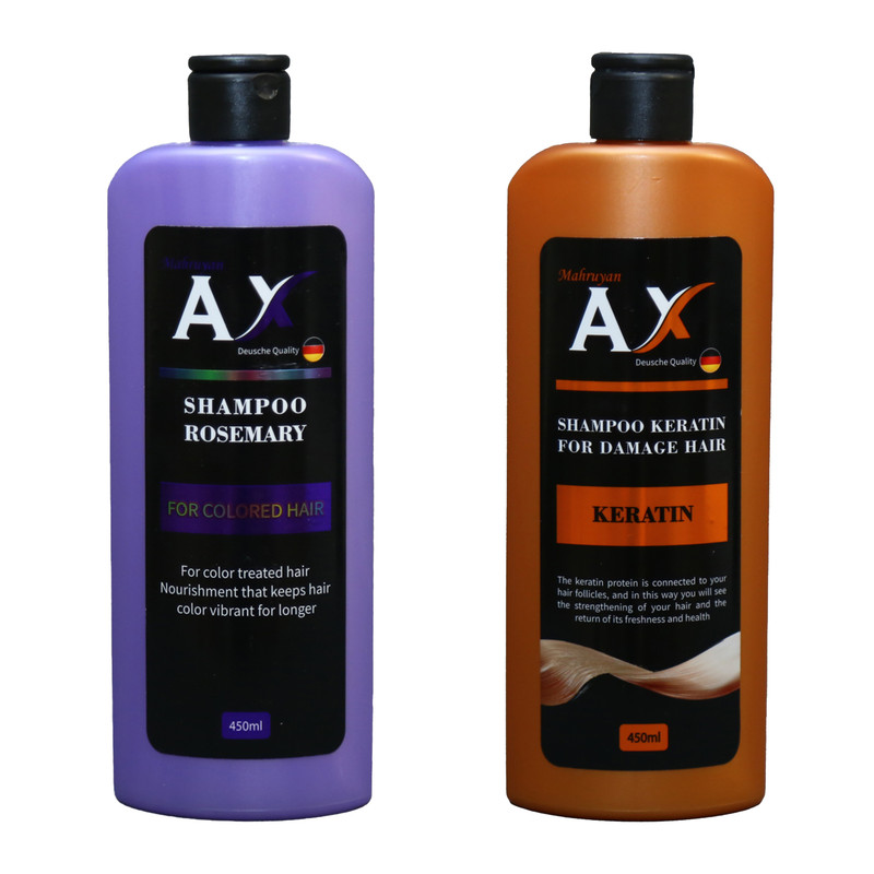 شامپو مو مه رویان عکس مدل رزماری و کراتین حجم 450 میلی لیتر مجموعه دو عددی