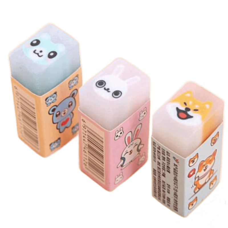 پاک کن مدل ژله ای مغزدار حیوانات مجموعه 3 عددی