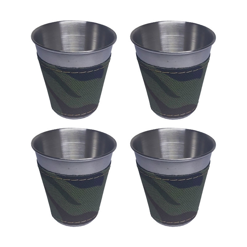 استکان مدل کیف دار طرح چریکی مجموعه 4 عددی