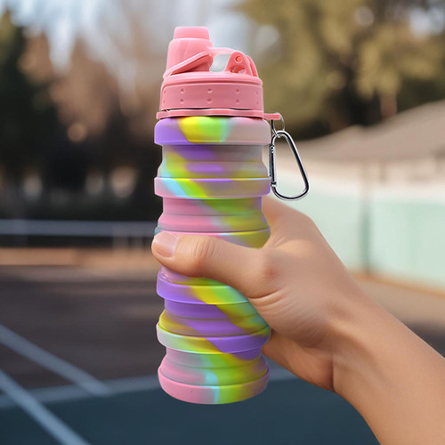 قمقمه مدل آکاردئونی تاشو New06 گنجایش 0.5 لیتر